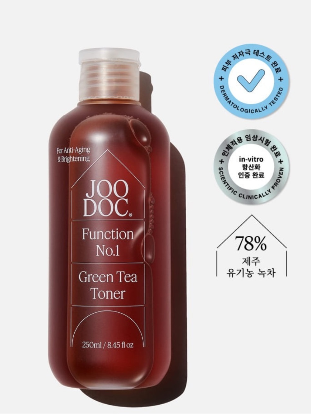 NWT JOODOC FUNCTION No.1 GREEN TEA TONER- 250 ml